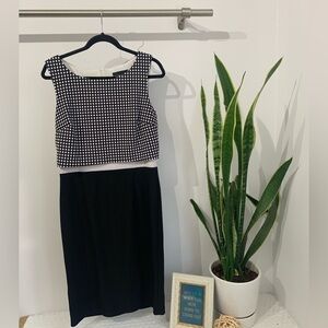 FRANK LYMAN DESIGN dress size 8 black and white checkered